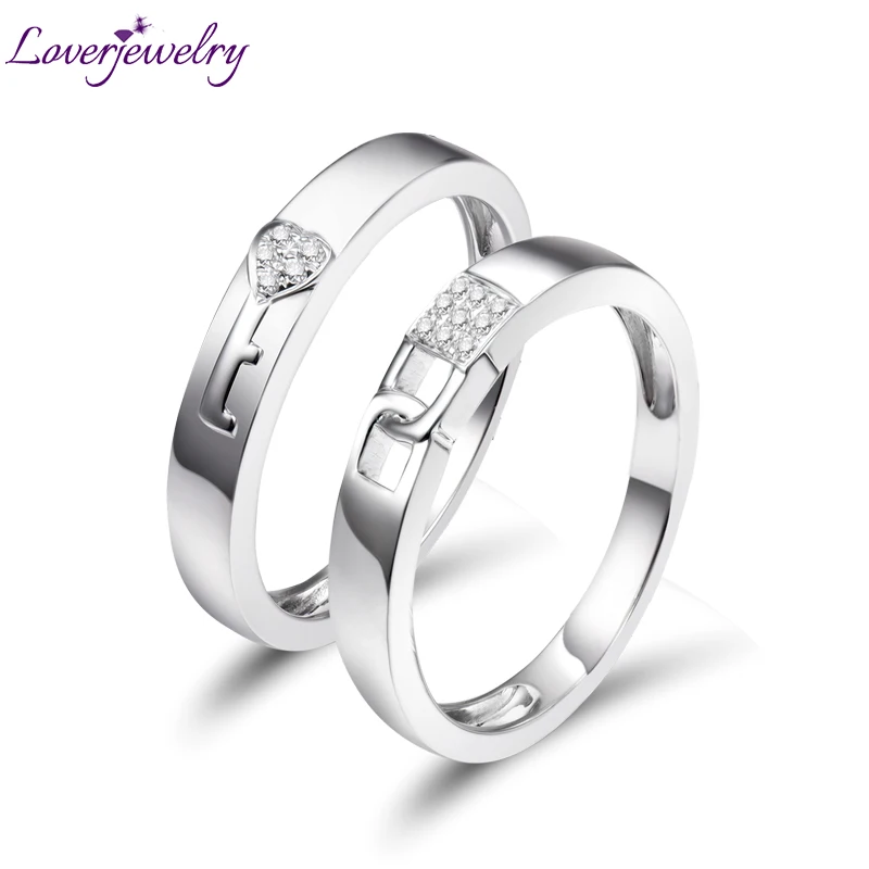 LOVERJEWELRY горячая Распродажа парные обручальные кольца замок и ключ Красивые