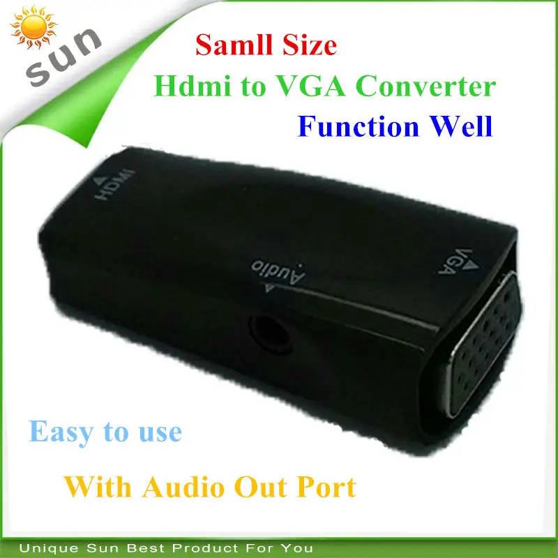  HDMI a VGA Video Converter Adapter + AV Cavo Audio Per PS3 PC HD TV per Wireless hdmi al Proiettore