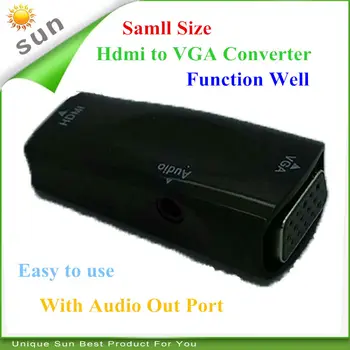 

HDMI to VGA Video Converter Adapter + AV Audio Cable For PS3 PC HD TV for Wireless hdmi to Projector Converter with Audio out