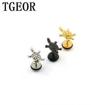 

free shipping new turtle illusion cheaters earring 30pcs 1.2*6*6/(8*12)mm Stainless Steel tortoise ear piercing fake plugs
