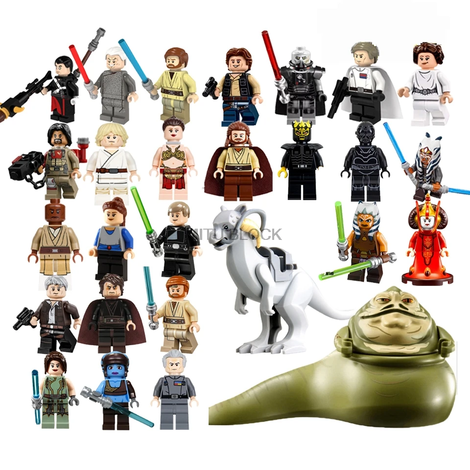 Фигурки из Звездных Войн Leia Luke Jabba queen Padme Amidala C3Po Starwars Yoda Han Solo строительные блоки кирпичная игрушка