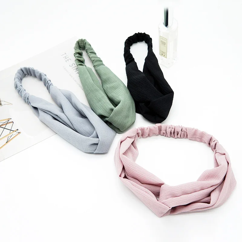 

2018 Korean Style Women's Hair Band Cotton Casual Face Shield Headband Female Woman Hair Accessories Hair Bows For Woma