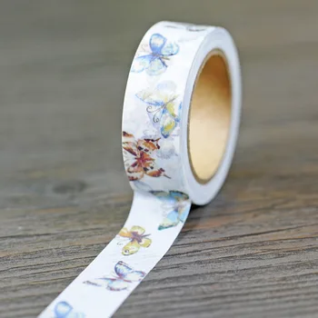 

Free Shipping Lovely 15mm*10m washi paper tape/color butterfly masking japan washi tape