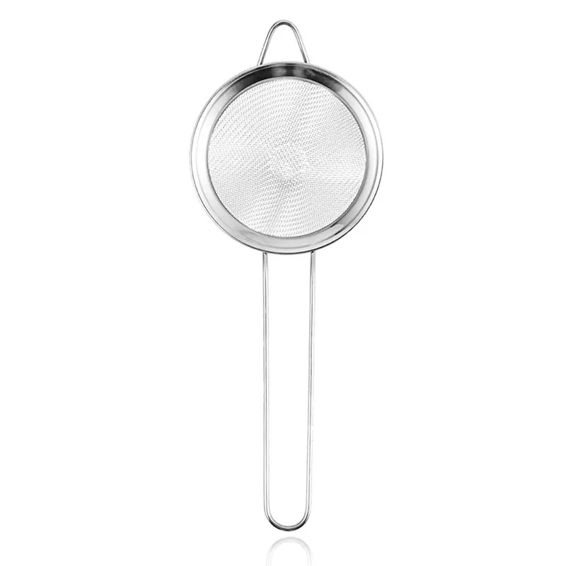 

Stainless Steel Fine Mesh Cocktail Strainer Colander Sifter Sieve Bar Tool Blade Whiskey Vegetable Scraper Filter Spoon Bar Pub