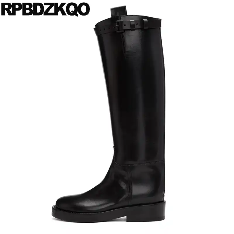 biker knee high boots