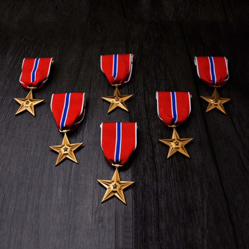 Бутик армии США Второй мировой войны бронзовая медаль пятиконечная звезда войны значок медаль лента