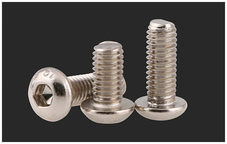 Iso7380 10.9 carbon steel round head screw Nickel plating M5 M6 M8