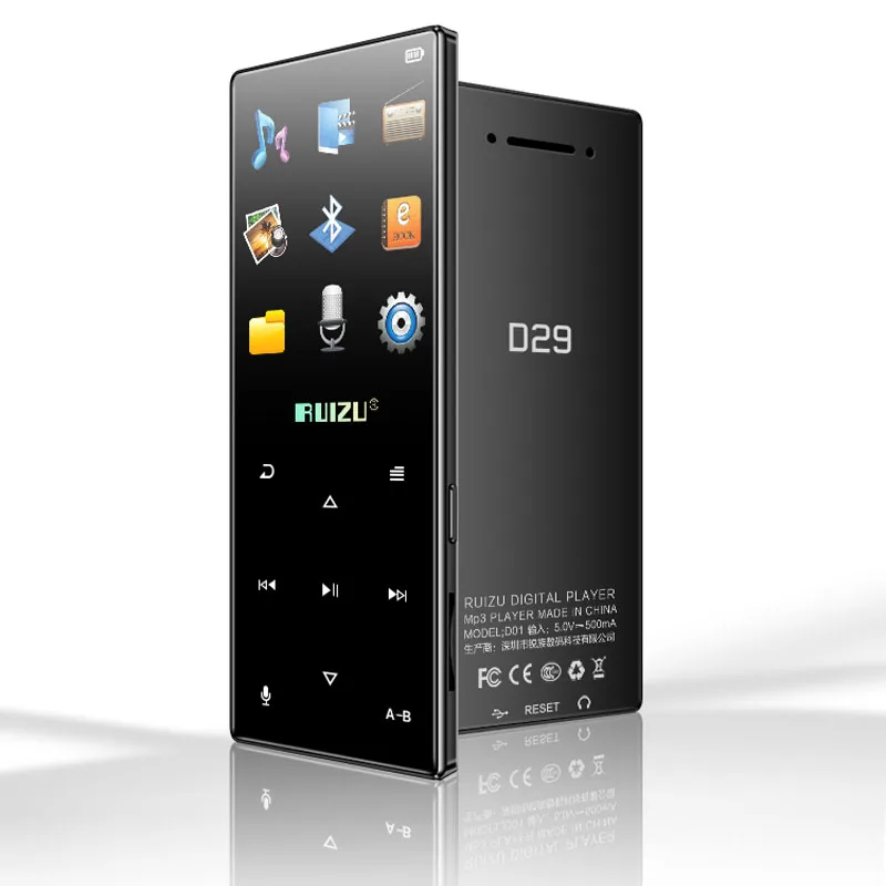 Спортивный MP3 плеер RUIZU D29 4 Гб 1 8 дюйма FM запись электронная книга часы шагомер