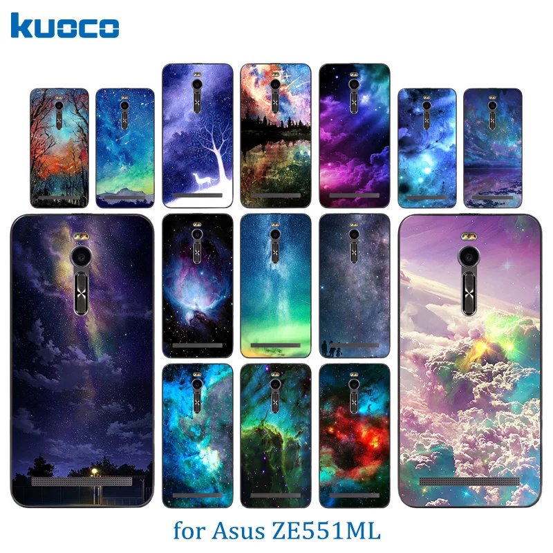 

Phone Case for Asus Zenfone 2 ZE551ML Starry Sky Pattern Soft Silicon 5.5 inch for ASUS ZE550ML Matte Full Protection Back Cover