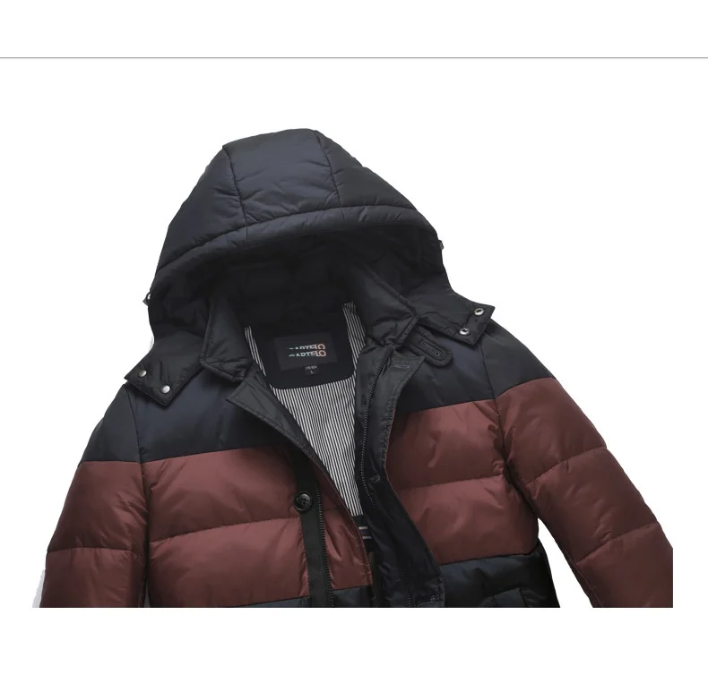 Мужская зимняя куртка на утином пуху, теплое пуховое пальто с капюшоном, отстегивающееся для мужчин, 5637 Избранное