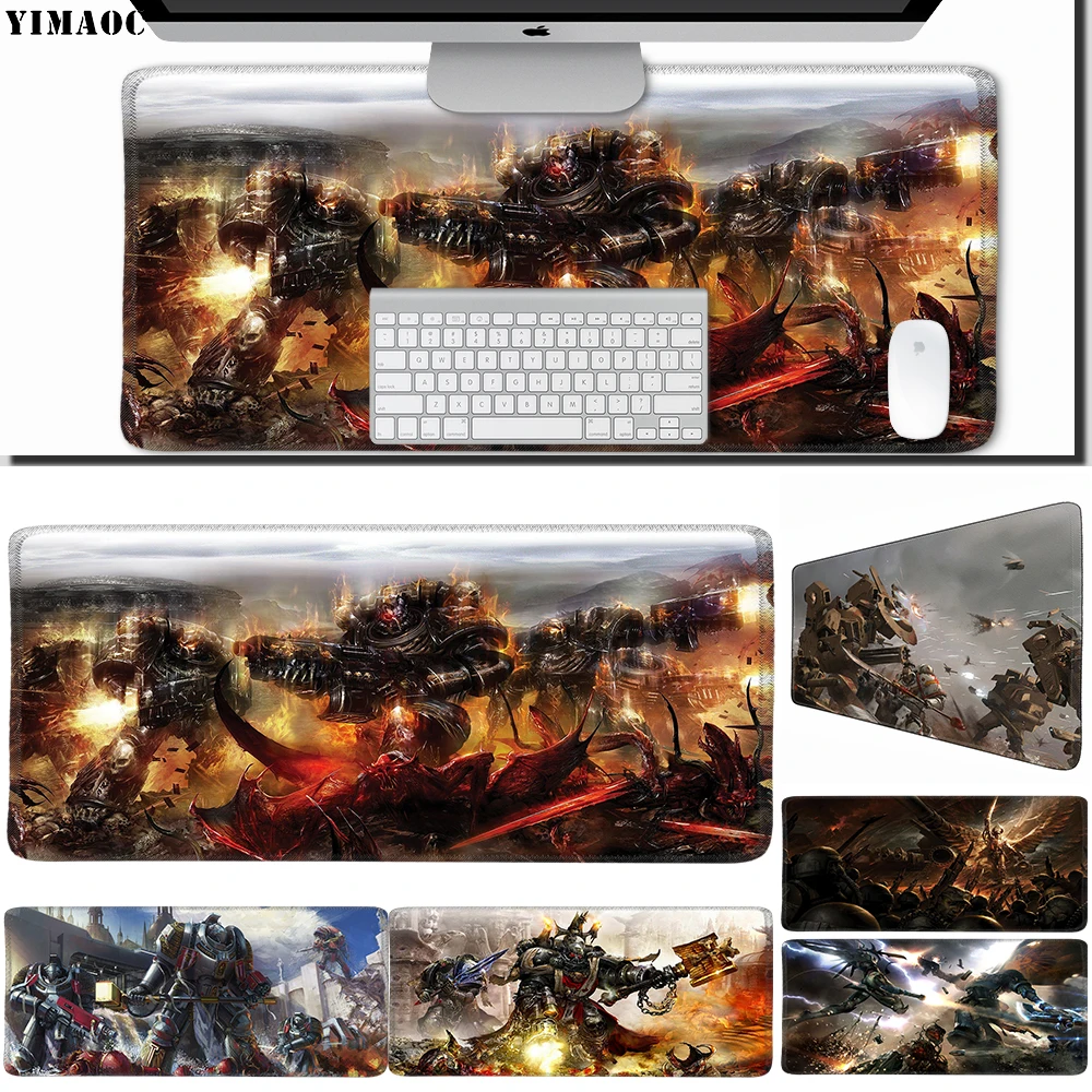 

YIMAOC 40*90 cm Large Mouse Pad Gamer Mousepad Rubber Gaming Desk Mat with Locking Edge Warhammer 40k
