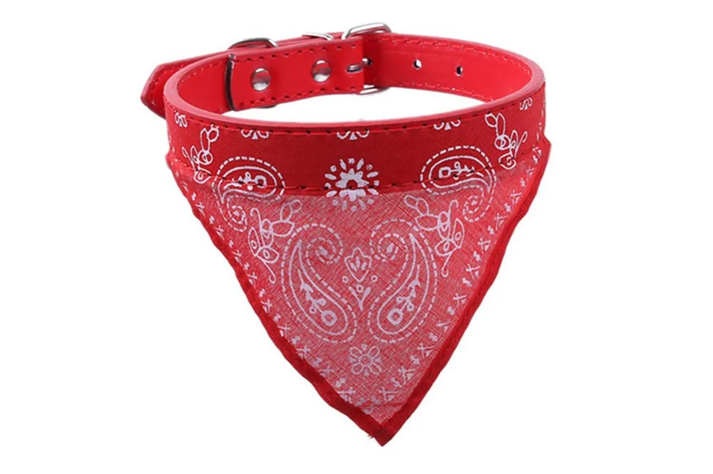 Title 18, Adjustable Dog Bandana Leather Printed Soft Col...