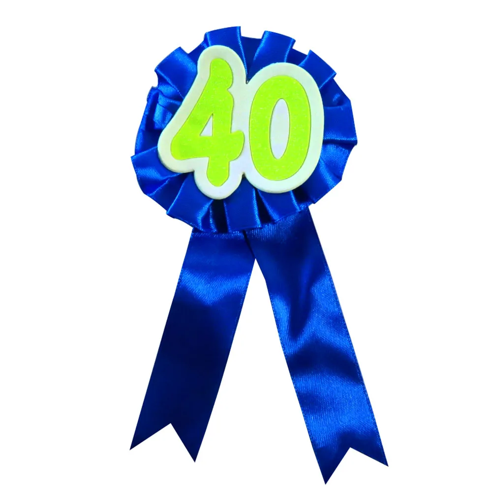 

19 Colors of 40 brooch ribbon flower badge adult women man birthday celeration button fun happy birthday party event funny gifts