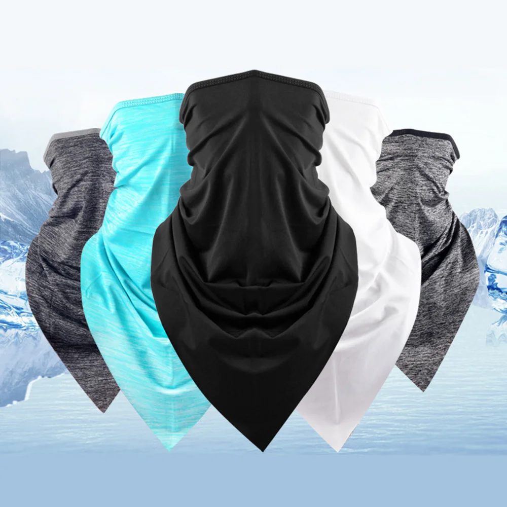 

Summer Cycling Face Mask Ice Silk Breathable Elasticity Sport Neck Gaiter Headband Bike Face Cover Cycling Half Mask