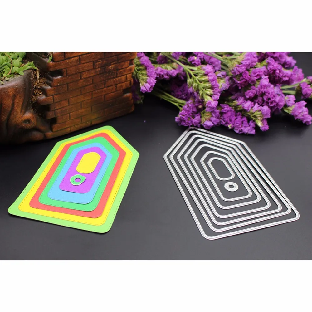

Ufurty 8pcs Hang Tag Frame set Metal Cutting Dies for DIY Cards Making Scrapbooking Dies Cuts Photo Album Art Cut Die Knife Mold