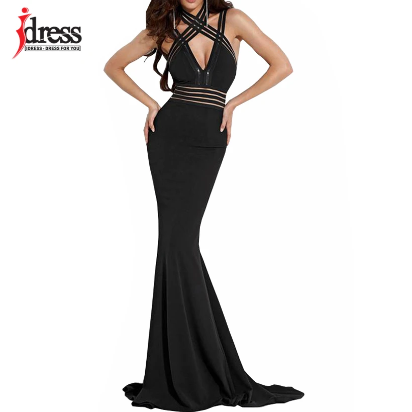Элегантное женское платье до пола IDress в подиумном стиле соблазнительное