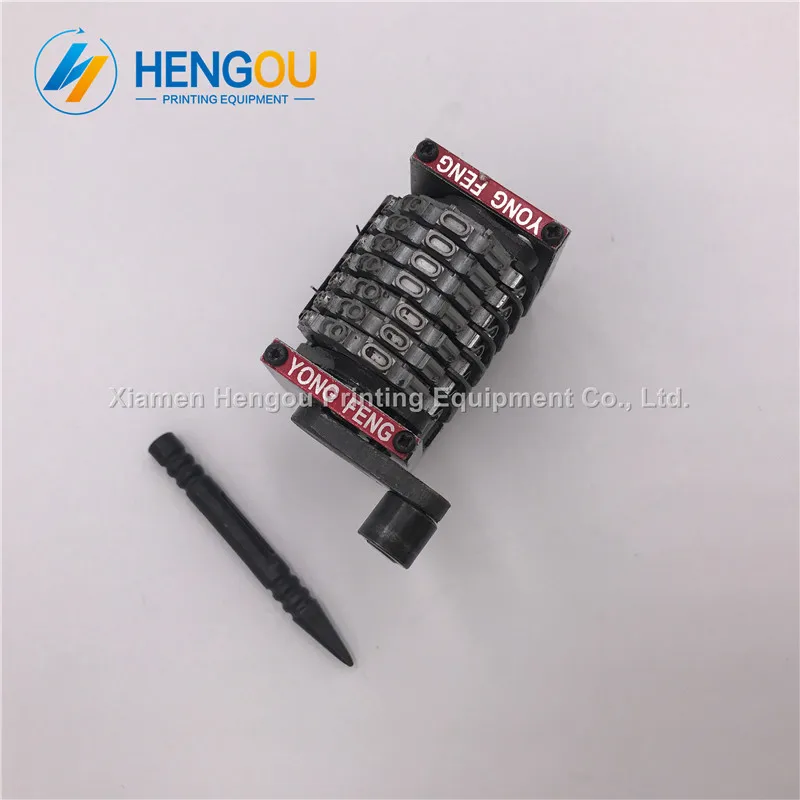 

4 PCS Hengoucn GTO 7 digits numbering machine horizontal Jump mode 98765...backward last three bits can adjustable