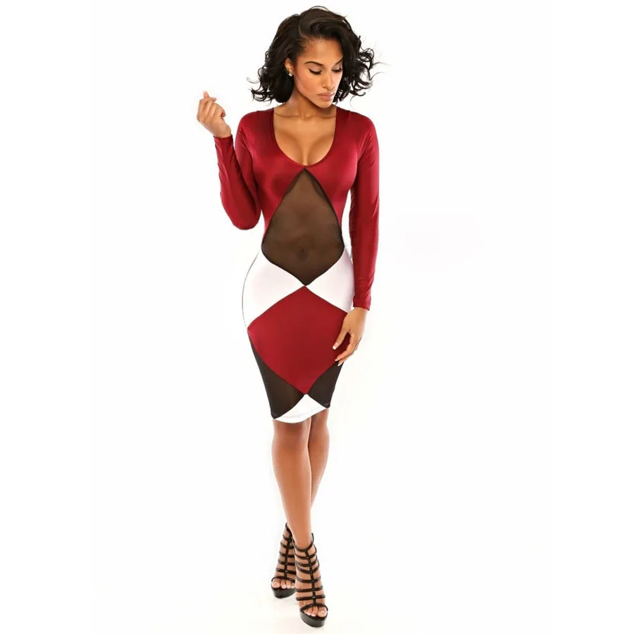 red and black club dresses