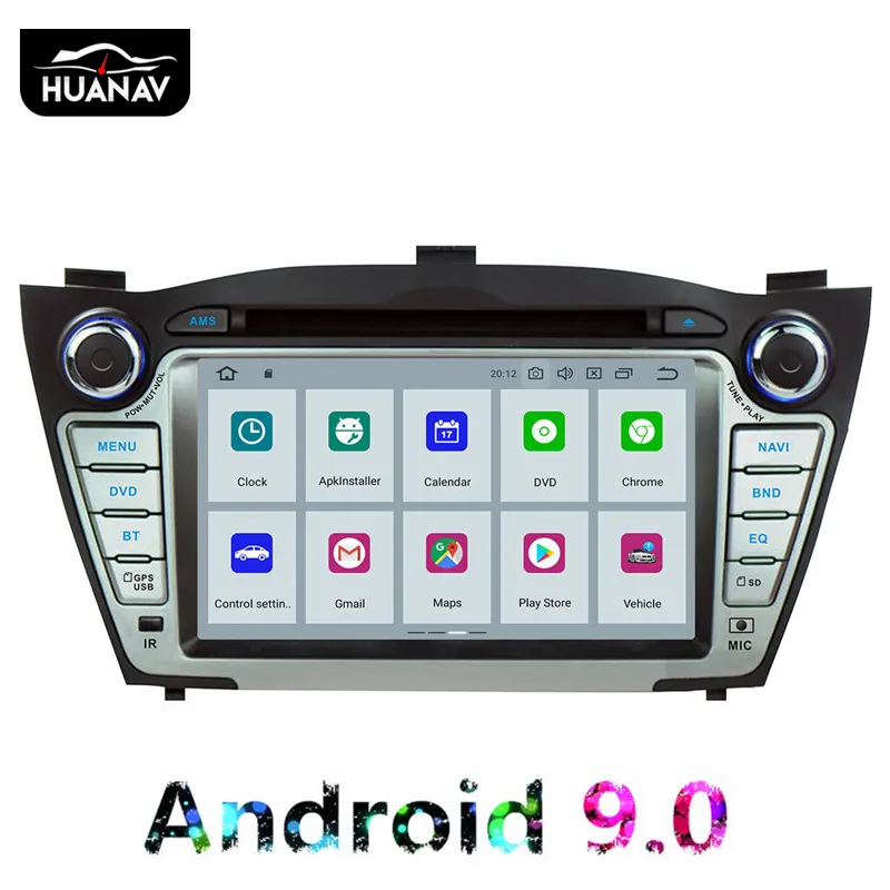 Discount Android 9.0 Car DVD player GPS navigation for Hyundai IX35 Tucson 2009-2015 Car radio player multimedia Auto stereo headunit Nav 3