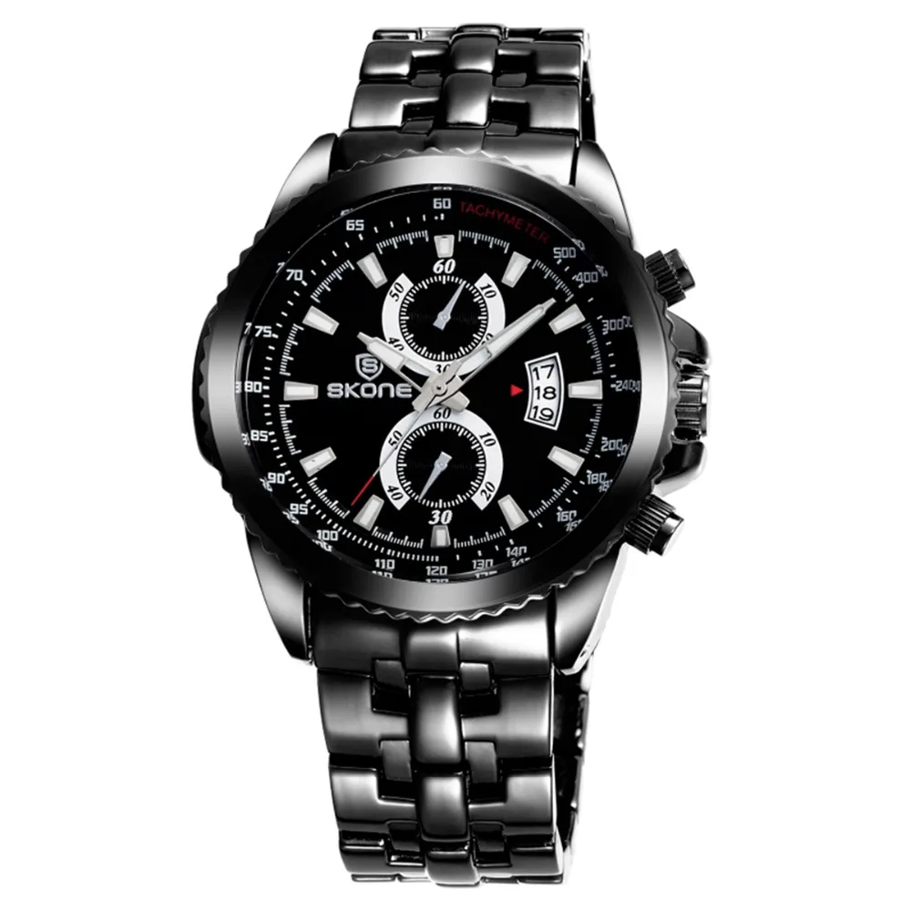 SKONE марка стимпанк мужские кварцевые часы военная бизнес relogio masculino montre homme Horloges