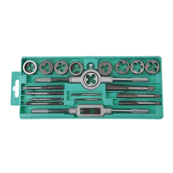 

20 Pcs Tap Die Set Metric Hand Threading Tool Tungsten Carbide Screw Thread