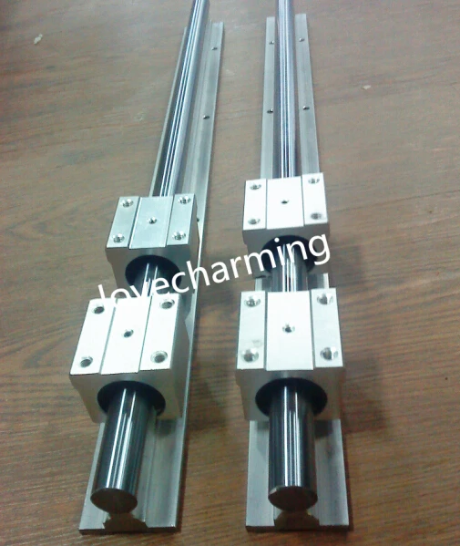 2 sets SBR20-L2032mm 20mm fully support linear rail guide shaft + 4pcs SBR20UU bearing block slide unit CNC DIY | Обустройство дома