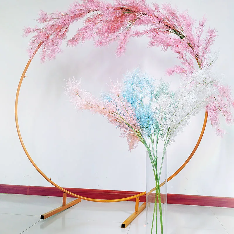 

Artificial Rime Flower for Wedding Road Lead Arch Backdrop Decoration Romantic Scenery Decor Cedar Pine Stem Branch Mist Grass