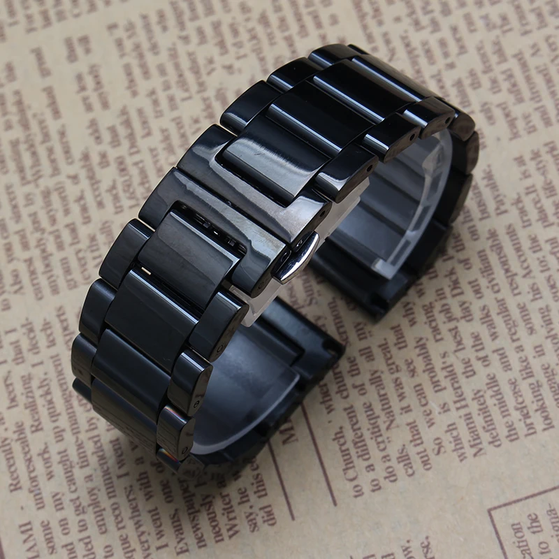 18mm 20mm 22mm 24mm New Mens high quality stainless steel watches bracelet butterfly buckle fit watch