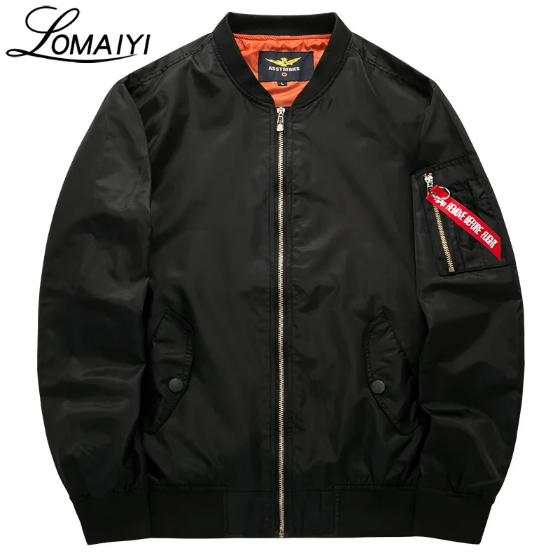 

LOMAIYI S-8XL Male Female Bomber Jacket Men Plus Size Coat 2019 Spring Men's Flight Windbreaker Pilot Baseball Jackets,BM002