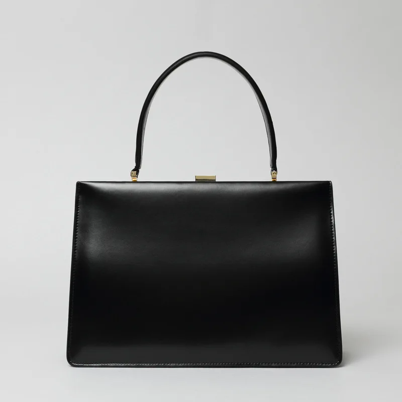 

Super seabob 2018 New Autumn Vintage PU Leather Cowhide Portable Handbag Large Capacity Solid Color Tote Bag Women DA093