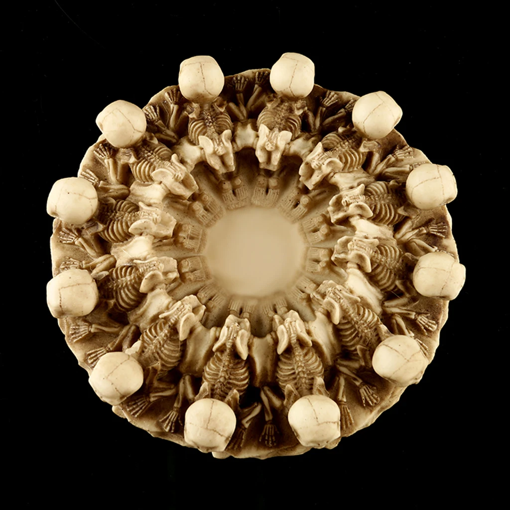 Skull Bones Skeleton Themed Poly Resin Ashtray Tobacco Collectable Novelty#1