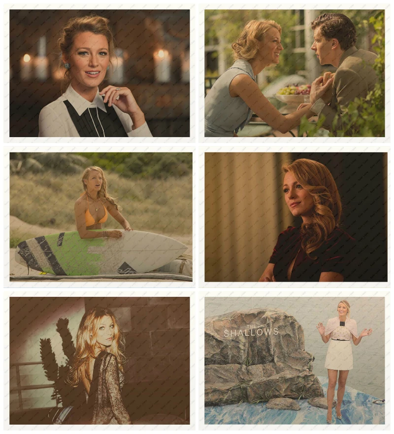 

Blake Lively Idol Poster Yellow Kraft Paper wall sticker Decorative paintings beautiful Girl Poster