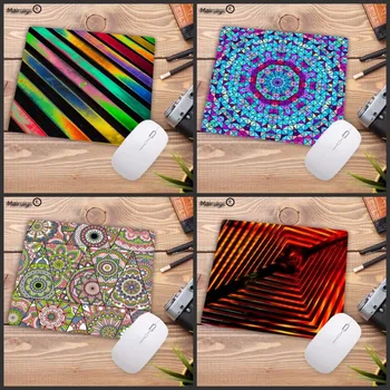 

Mairuige Abstract Building Geometric Metal Colorfu Pattern 3D Print Art Pad to Mouse Game Size for 18*22 Gaming Table Mousepads