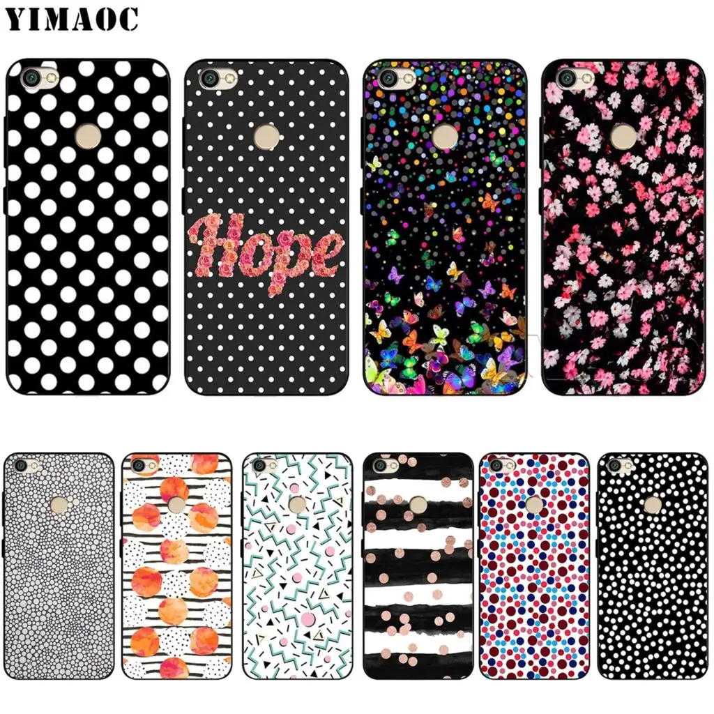 

YIMAOC Polka Dots Soft TPU Case for Xiaomi Redmi mi Note MAX 3 6 6A 7 mi6 mi8 9 se a1 a2 Pro Lite go pocophone f1