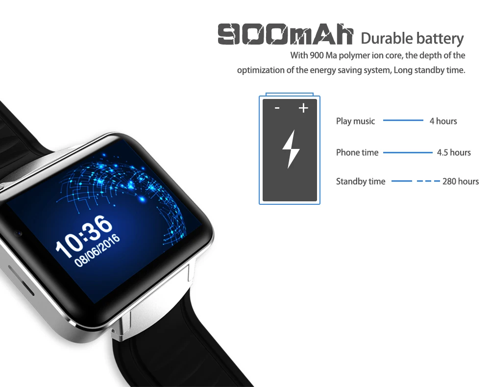 Домино DM98 Bluetooth Смарт часы 2,2 дюймов Android 5,1 OS 3g Smartwatch телефон MTK6572A двухъядерный 1,2 ГГц 4 Гб rom камера WCDMA gps