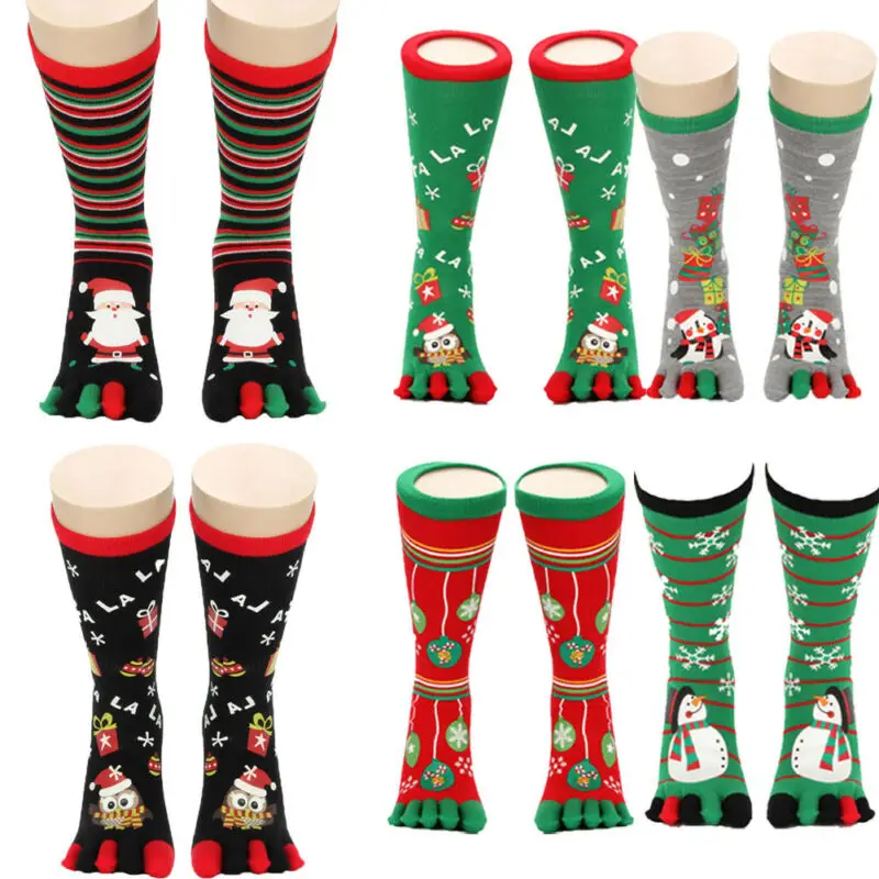Рождественские носки, подарок Санта-Клауса, детские носки унисекс с забавным носком, носки для мужчин и женщин