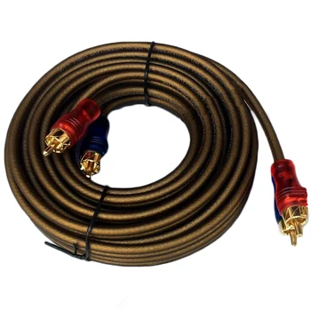 

Brown High-Density High Purity Oxygen-Free Copper 5M Subwoofer Amplifier Signal Cable High-Fidelity Double-Shielded Audio Cable