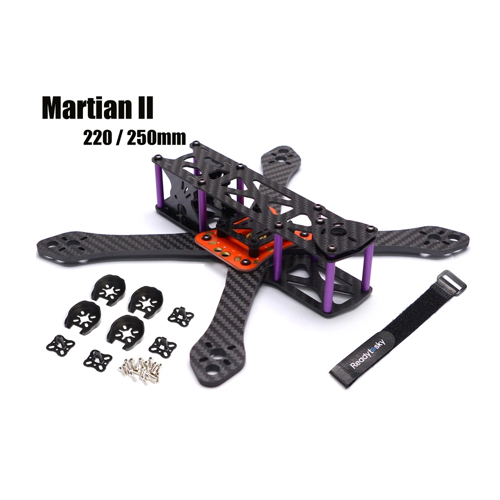 REPTILE Martian 190MM 230MM 255MM 4 Axis Carbon Fiber Racing Quadcopter Frame With Power Distribution Board