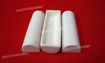 

100x40x20mm semicircular 99.5%Al2O3 High Purity and Thermal Square Corundum Melting Pot /Alumina Ceramic Boat