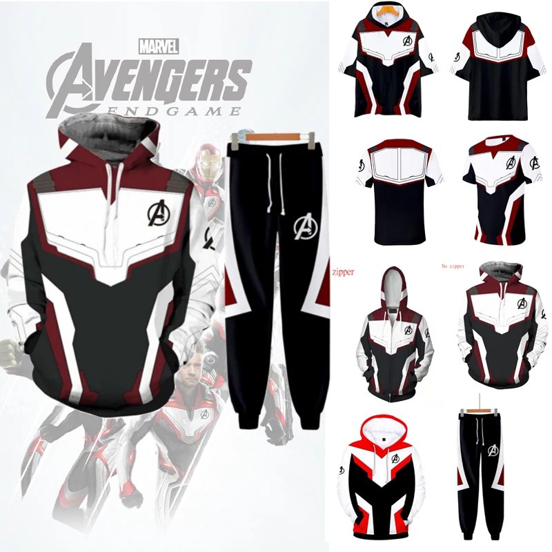 

Marvel Avengers 4 End Quantum Kingdom Cosplay Costume Hooded Clothing Men's Hoodie Jacket Marvel Avengers Zipper Sweatshirt