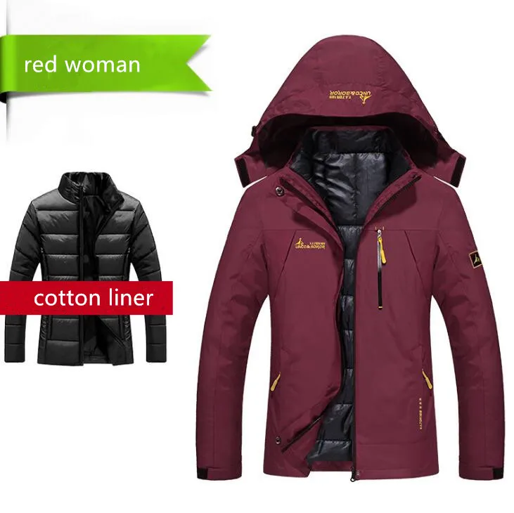 

2017 Women Men Winter Warm Waterproof Softshell Jackets Outdoor Brand Clothing Coats Camping Trekking Hiking Female Jackets