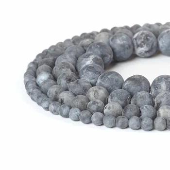

Frosted Matte Black Stone Glitter Beads MoonStone Round Shimmer Loose Beads for Beaded Rosary Jewelry for Muslim Prayer Bracelet