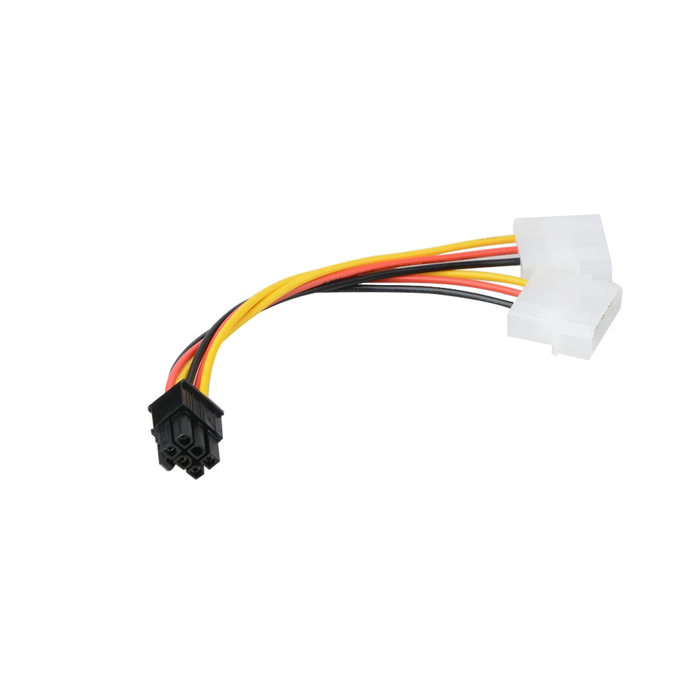 

2pcs ATX IDE Molex Power Dual 4 To 6-Pin PCI Express PCIe Video Card Adapter Cable 17CM Connectors