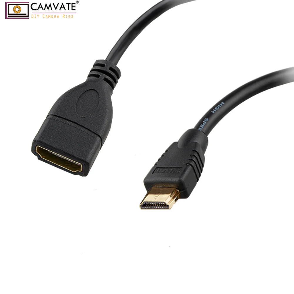 Стандартный HDMI Мини (тип C) штекер на A) гнездо адаптера (6 дюймов) для DSLR камеры
