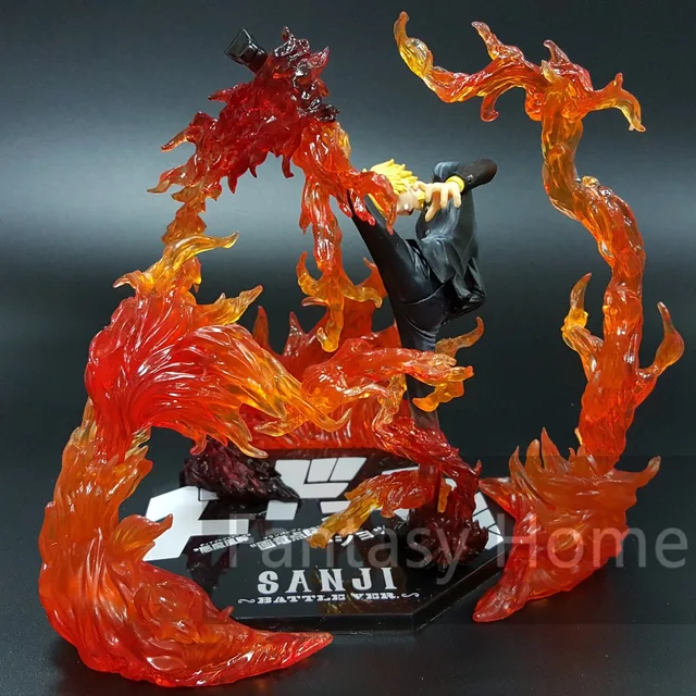 Best Price One Piece Figure Sanji With Fire Aura Effects PVC Figure Sanji Battle Ver. Action Figure One Piece Model Toy One Piece DIY59