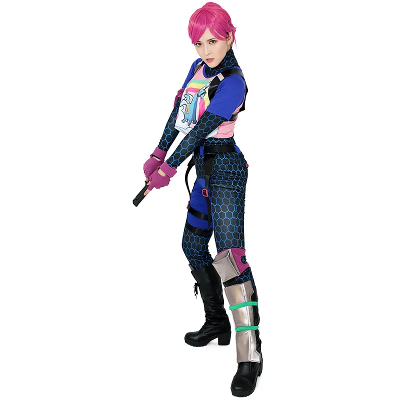 Brite Bomber, радужная лошадь, Zentai, косплей, костюм на Хэллоуин, для женщин, для взрослых, рубашка, брюки