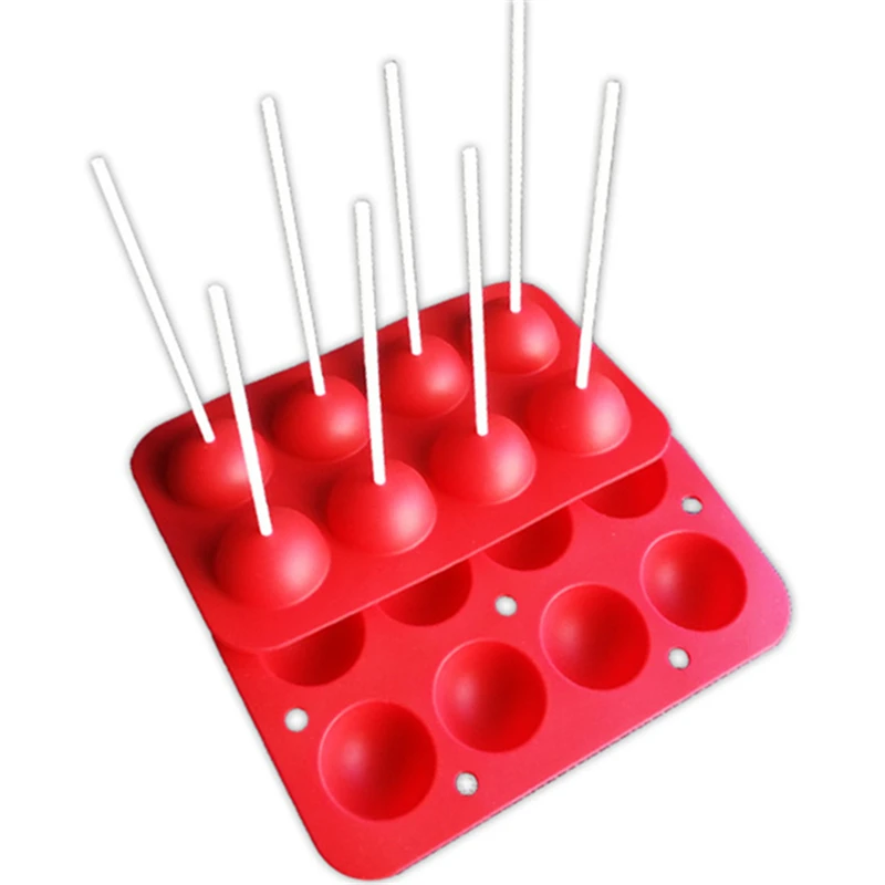 

8 holes Silicone lollipops mold cake candy mold baking chocolate ice lattice bakeware mold tool D670