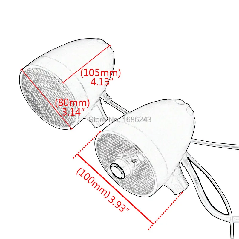 Черный MP3 аудио плеер Bluetooth колонки Водонепроницаемый портативный стерео w/радиотюнер fm 50 Вт Подходит для мотоцикла, Новинка