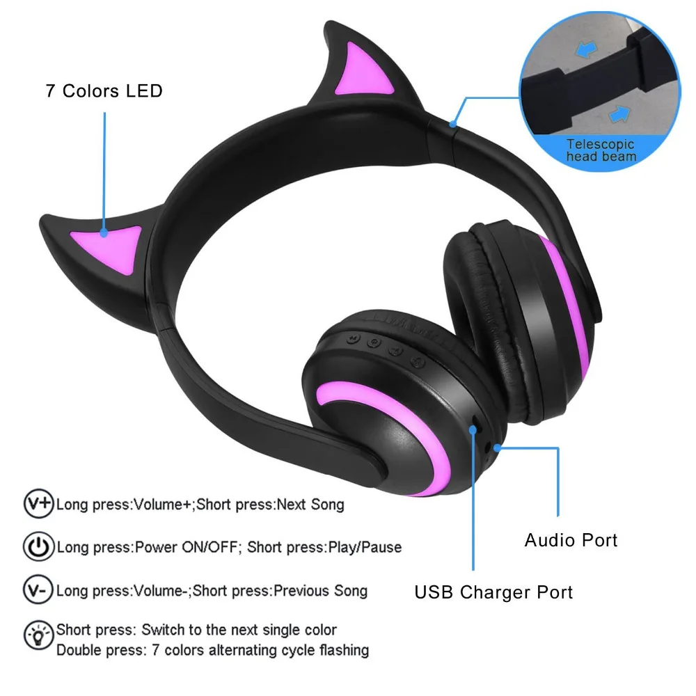 E2109-glowing bluetooth headphone-Devil ear-22