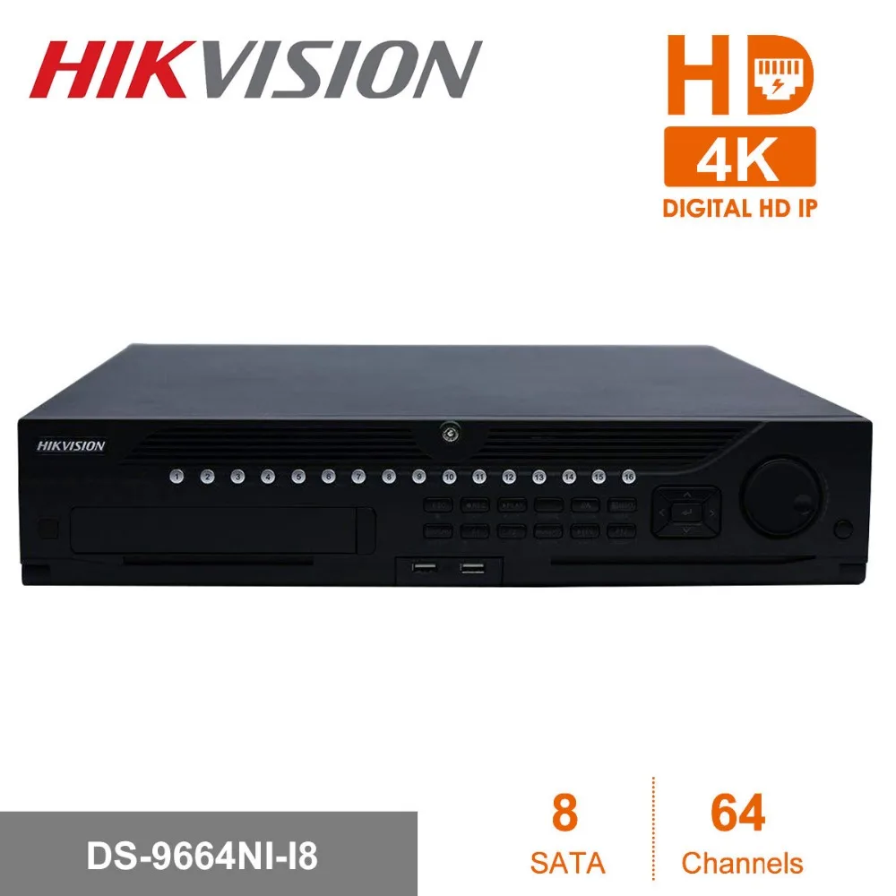 

Hikvision DS-9664NI-I8 Professional 64 Channel CCTV System Embedded 4K NVR Up to 12 Megapixels Resolution 8 SATA 2 HDMI